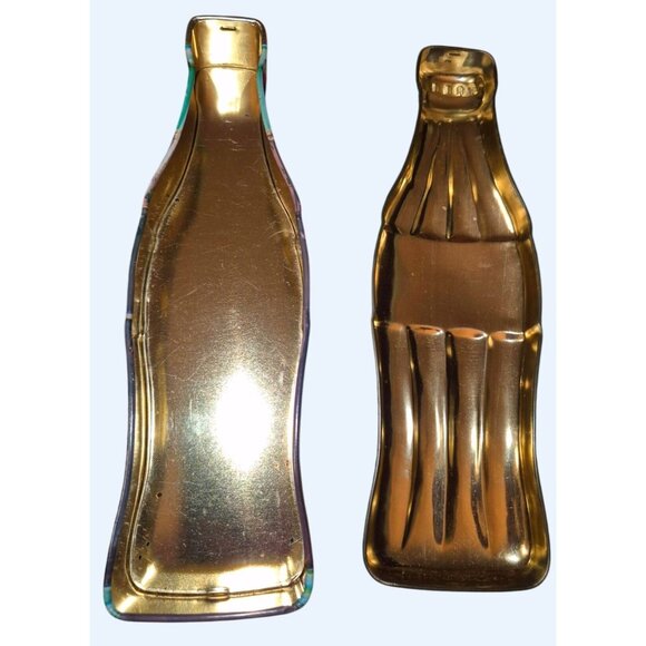 Vintage Coca-Cola Tin Bottle Shaped Fruit Flavored Candy Container Collectible - Picture 6 of 7